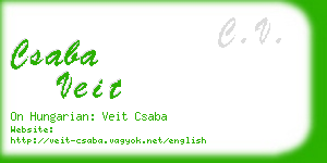 csaba veit business card